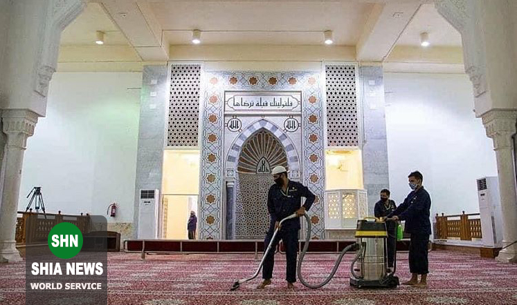 آماده&zwnj;سازی مسجد نُمره در اطراف صحرای عرفات