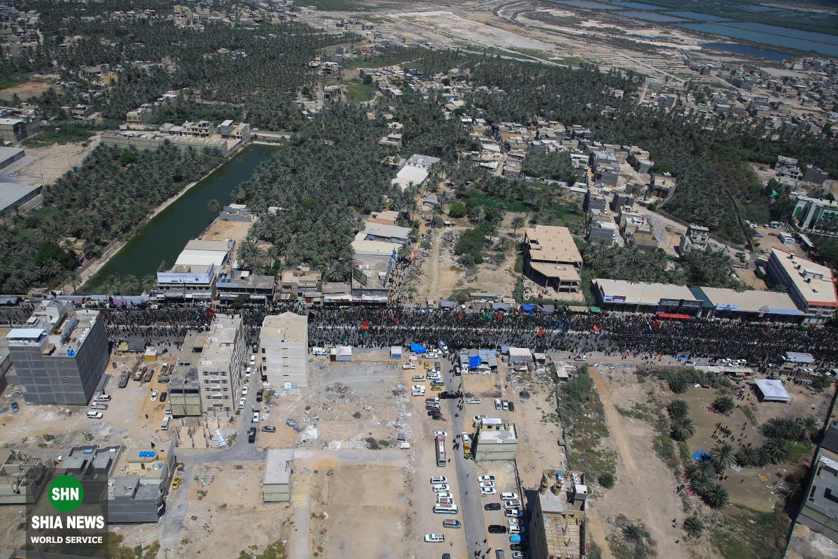 تصاویر هوایی از مراسم «رکضه طویریج» کربلا