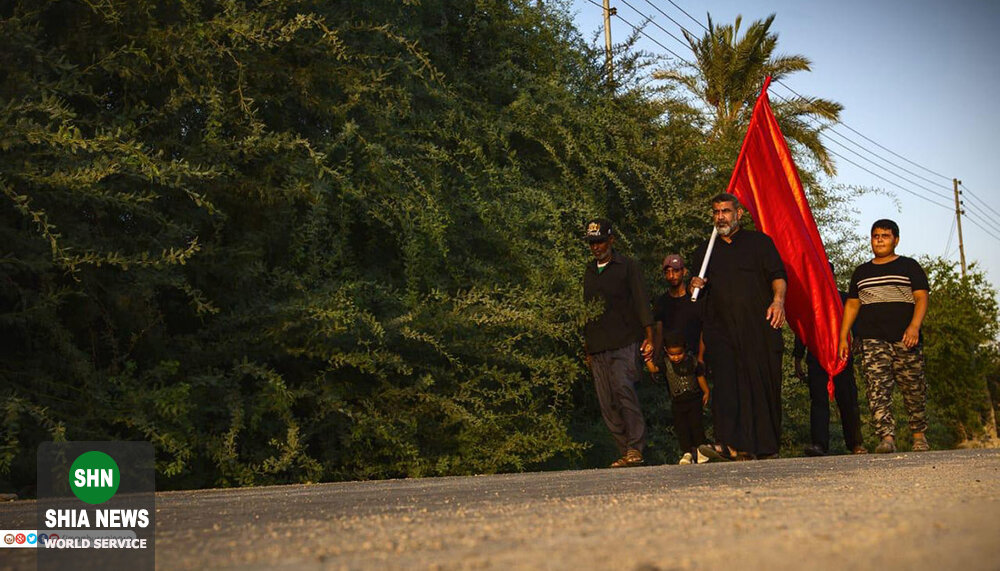 تصاویر/ پیاده روی زائران اربعین حسینی در مسیر کربلا