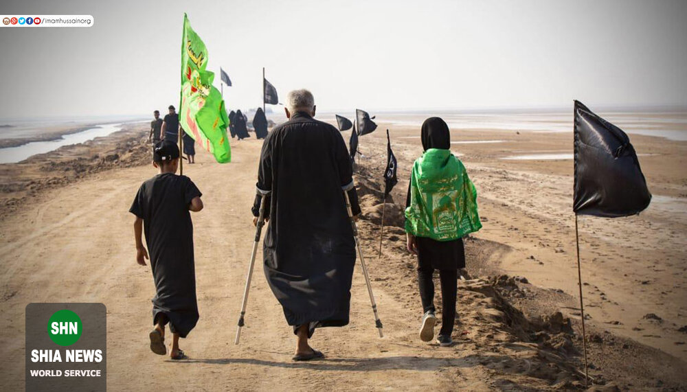 تصاویر/ پیاده روی زائران اربعین حسینی در مسیر کربلا