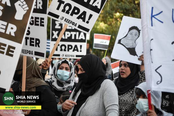 تجمع اعتراضی پناهجویان عراقی در آتن