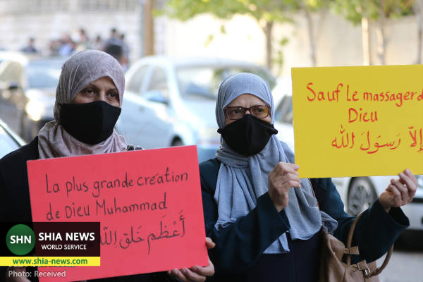 اعتراض مردم اردن به هتک حرمت پیامبر(ص) در فرانسه