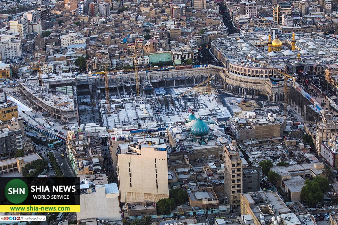 تصاویر هوایی از مراحل ساخت و ساز صحن حضرت زینب (س) تصاویر هوایی از مراحل ساخت و ساز صحن حضرت زینب (س)