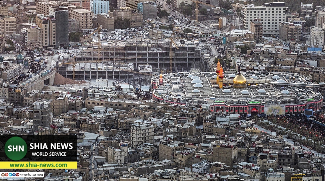 تصاویر هوایی از مراحل ساخت و ساز صحن حضرت زینب (س)