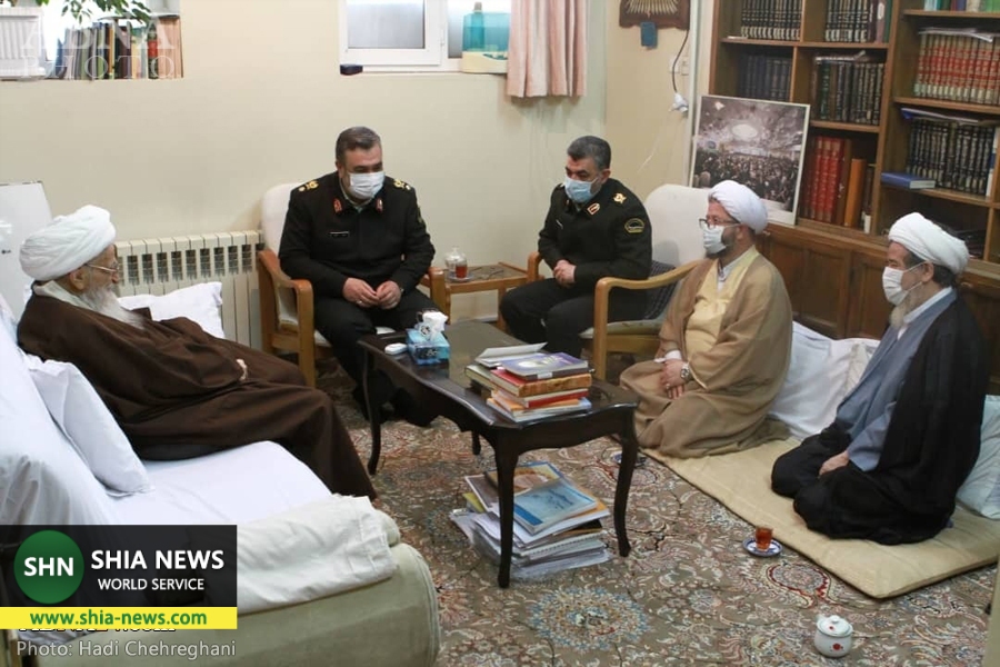 گزارش تصویری/ دیدار فرمانده نیروی انتظامی با مراجع تقلید