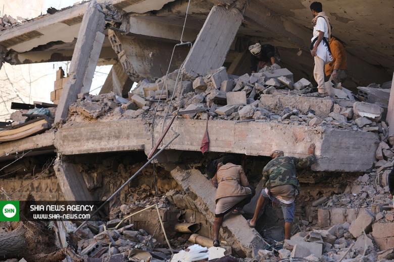 تصاویری از مرگبارترین حملات هوایی ائتلاف آل‌سعود به صنعا