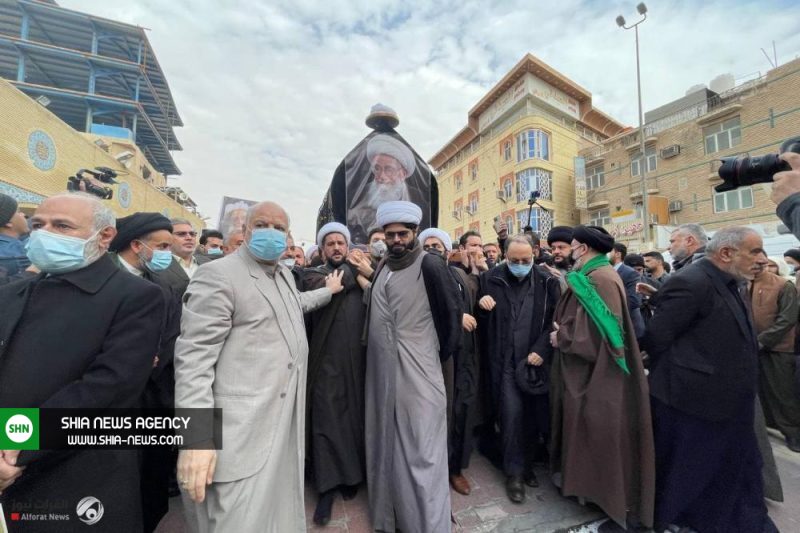 تشییع پیکر آیت الله صافی گلپایگانی در نجف اشرف+ تصاویر