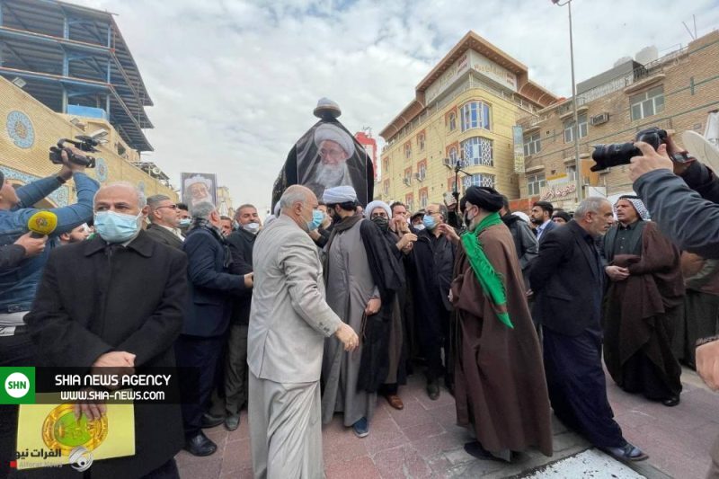 تشییع پیکر آیت الله صافی گلپایگانی در نجف اشرف+ تصاویر