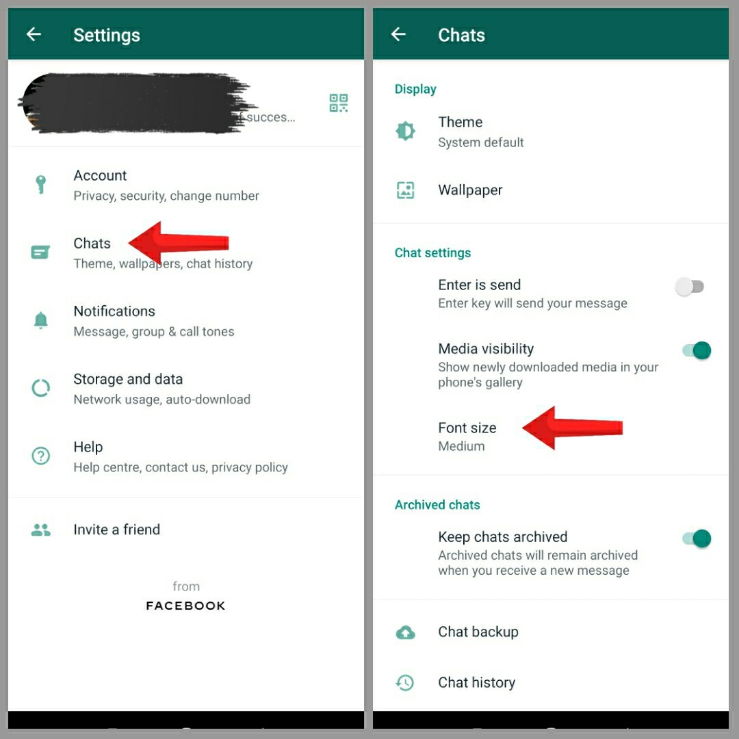 آموزش تغییر فونت در واتساپ