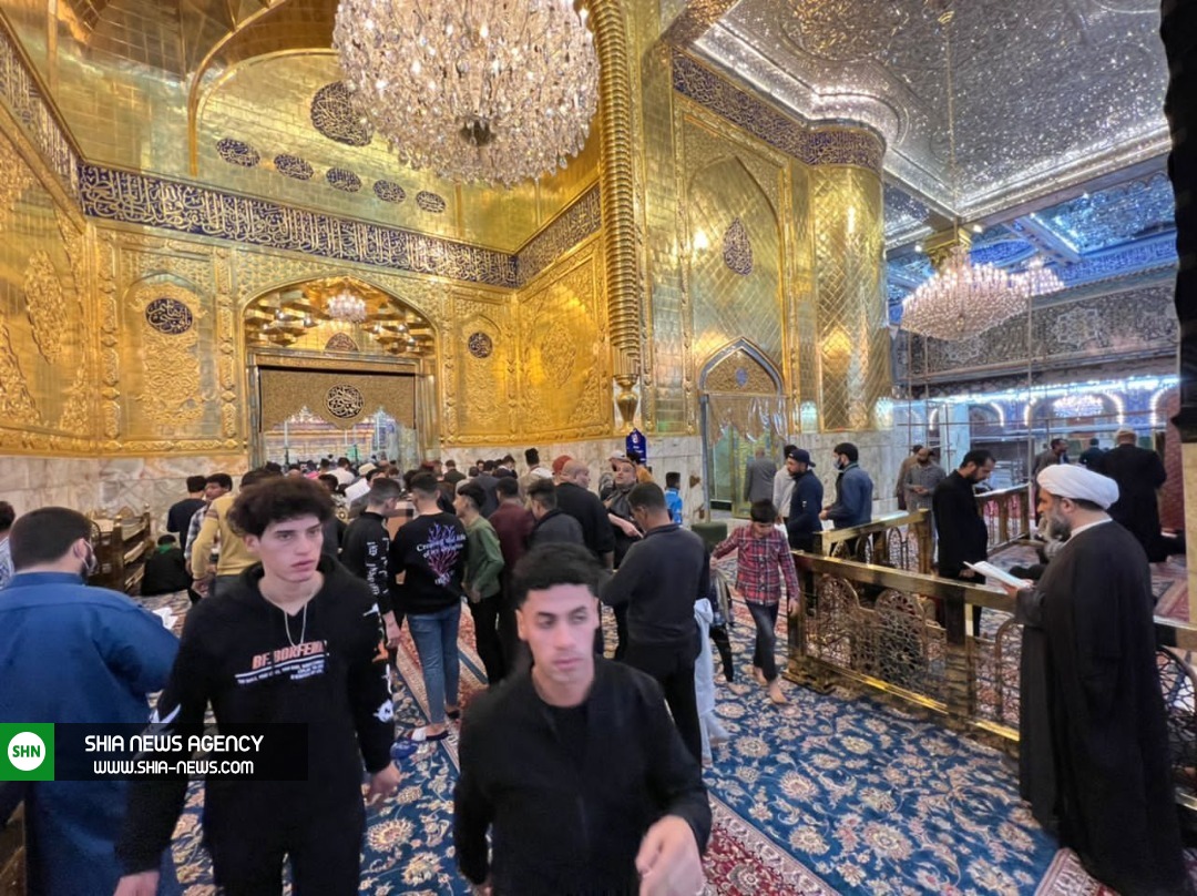 تصاویری از حضور آیت الله فاضل لنکرانی در حرم امیرالمومنین (ع)