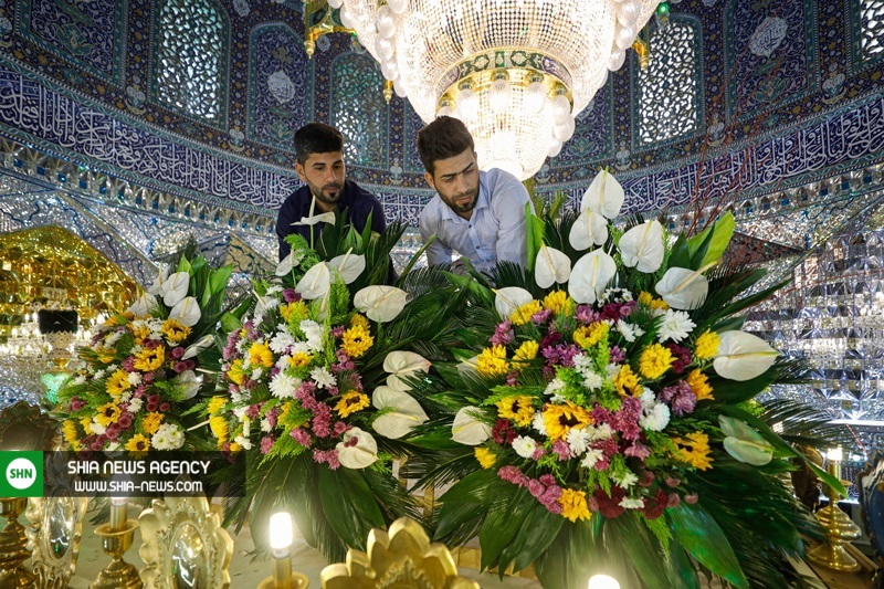 تصاویر/ گل آرایی حرمین امامین عسکریین(ع) به مناسبت اعیاد شعبانیه