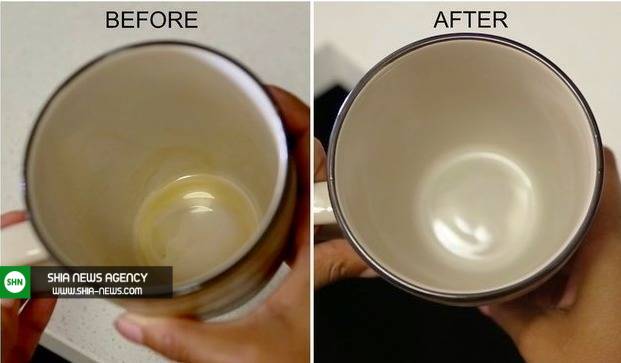 7 روش رفع کامل زردی لیوان بدون مواد شیمیایی