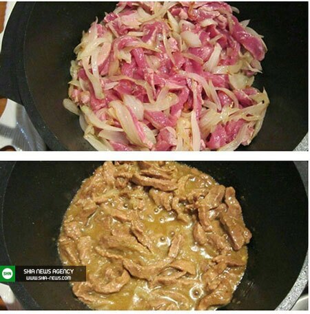 طرز تهیهی بیف استروگانف طرز تهیهی بیف استروگانف