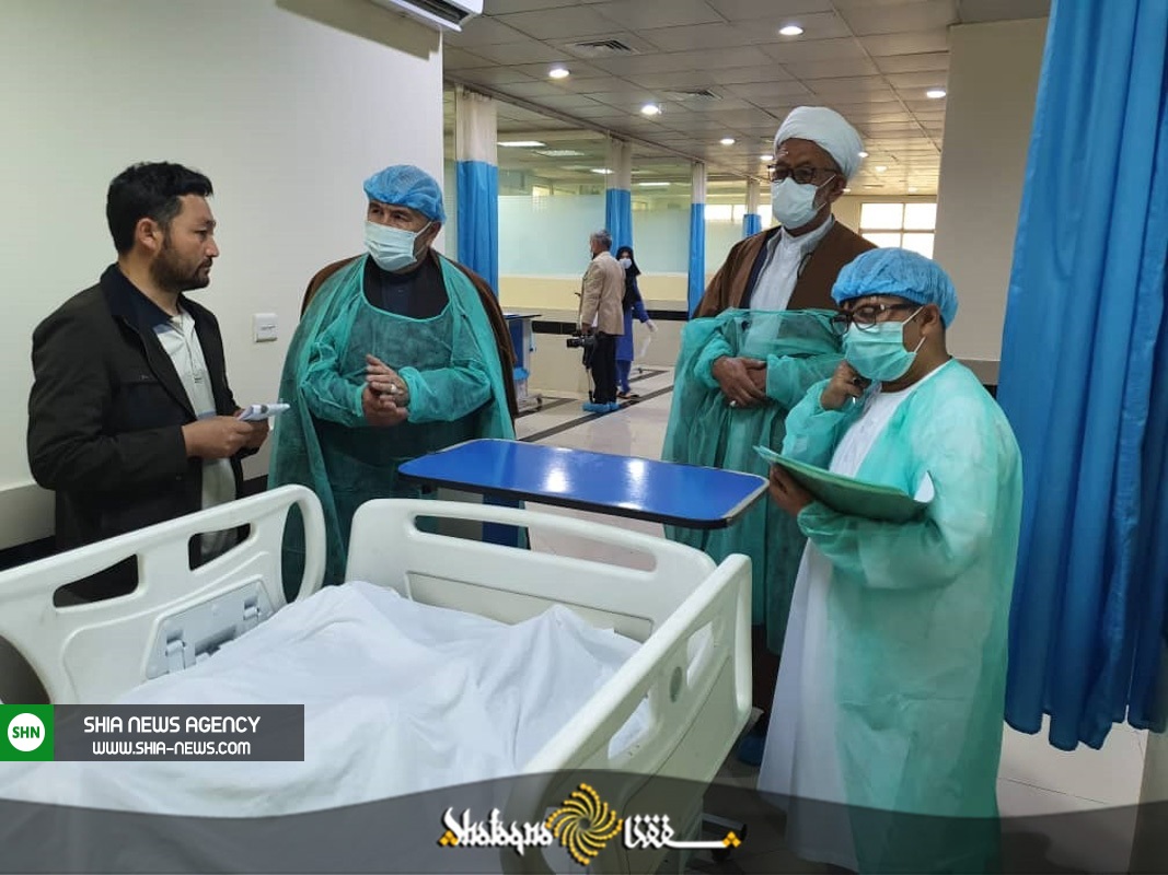 عیادت مسئول دفتر آیت الله فیاض در کابل از مجروحان مکتب سیدالشهداء +تصاویر