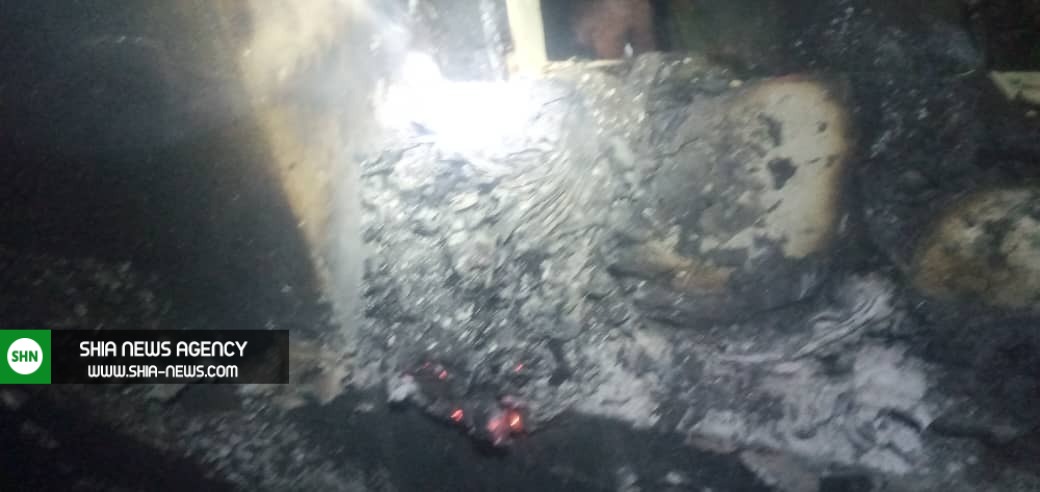 افراد ناشناس در هلمند یک مکتب را آتش زدند + تصاویر