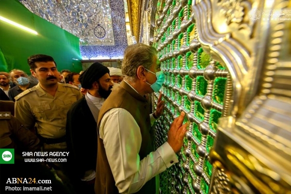 تشرف وزیر خارجه پاکستان به حرم مطهر امام علی(ع)+ تصاویر