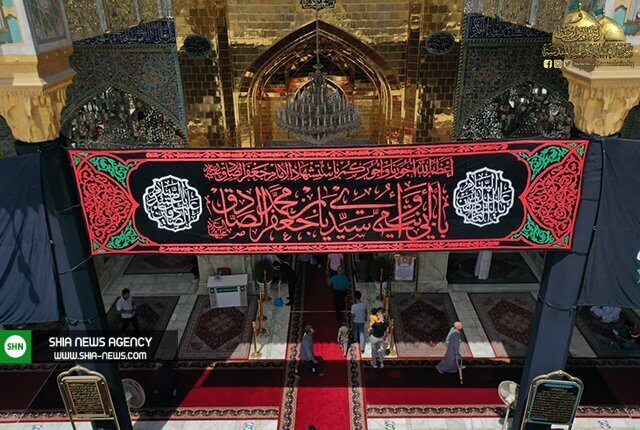 تصاویر/ عزاداری شهادت امام جعفر صادق (ع) در حرم امامین کاظمین (ع)