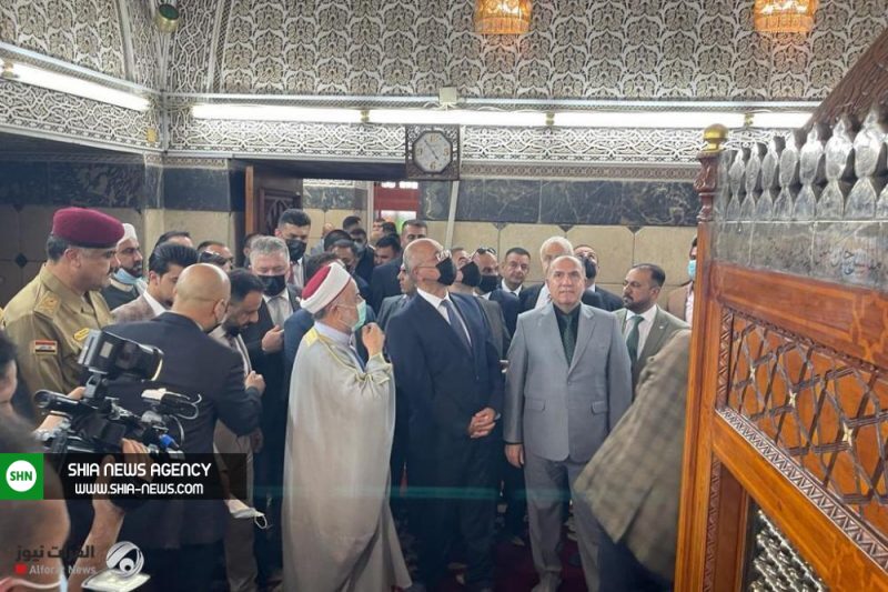 برهم صالح به زیارت حرم امامین جوادین (ع) رفت+ تصاویر برهم صالح به زیارت حرم امامین جوادین (ع) رفت+ تصاویر