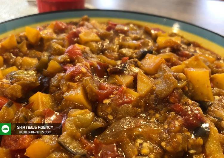 طرز تهیه بادمجان کبابی با گوجه طرز تهیه بادمجان کبابی با گوجه