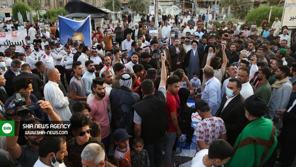 برگزاری راهپیمایی در همبستگی با مقاومت فلسطین در نجف اشرف +تصاویر