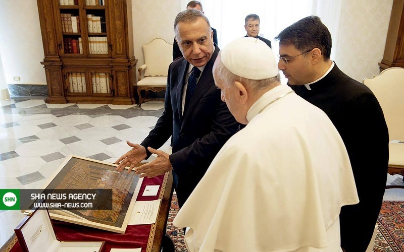 دیدار نخست‌وزیر عراق با پاپ فرانسیس در واتیکان+ تصاویر