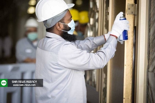 پایان عملیات آمادهسازی ورودیهای مسجدالحرام برای حج پایان عملیات آمادهسازی ورودیهای مسجدالحرام برای حج