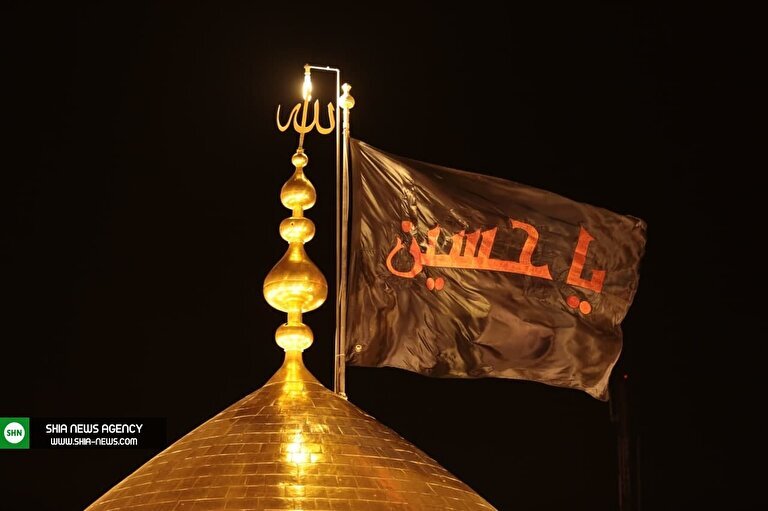 برگزاری مراسم تعویض پرچم و اذن عزا با حضور ۳ میلیون زائر در کربلا+ تصاویر