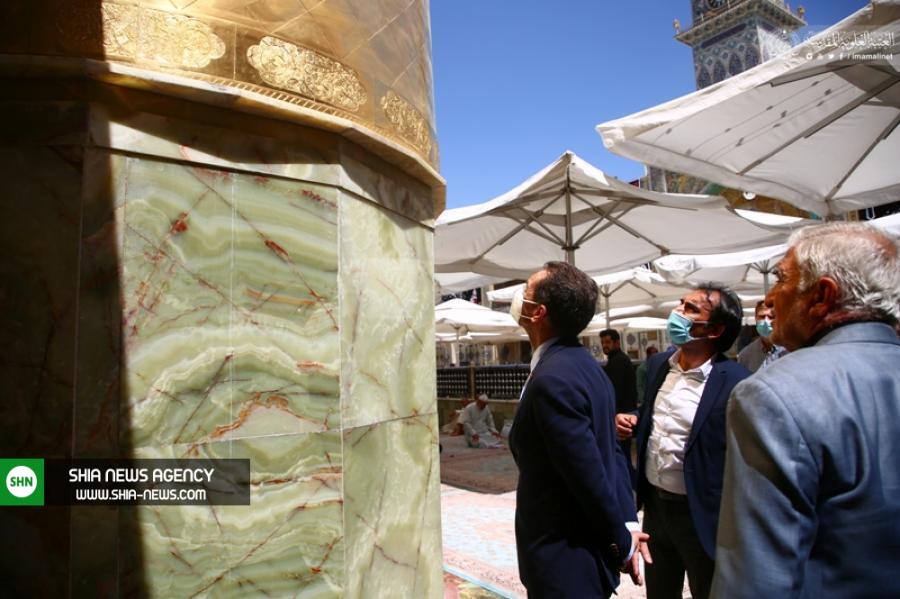 ابراز شگفتی سفیر فرانسه از آثار تاریخی در آستان مطهر علوی