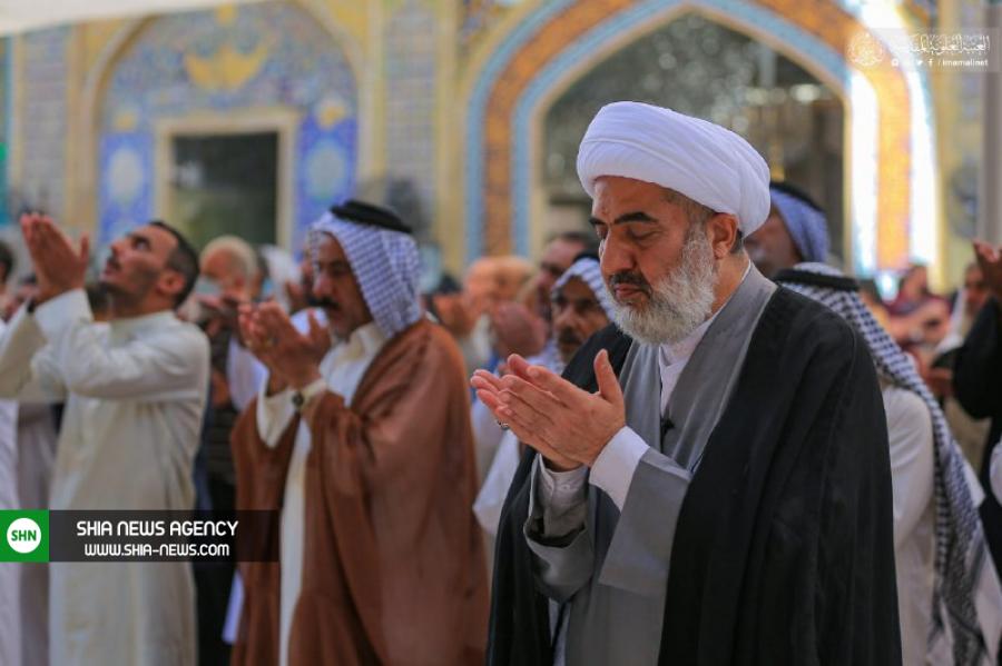 اقامه اولین نماز جماعت در حرم امام علی(ع) پس از توقف به دلیل کرونا +تصاویر اقامه اولین نماز جماعت در حرم امام علی(ع) پس از توقف به دلیل کرونا +تصاویر