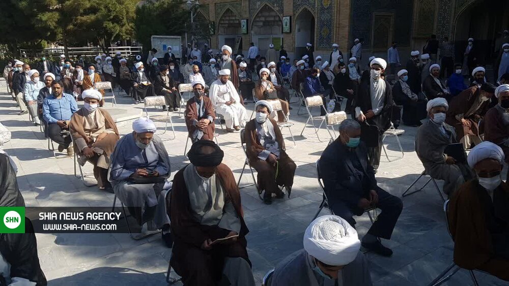 تصاویر/ تجمع طلاب در فیضیه در محکومیت جنایات تروریستی در افغانستان
