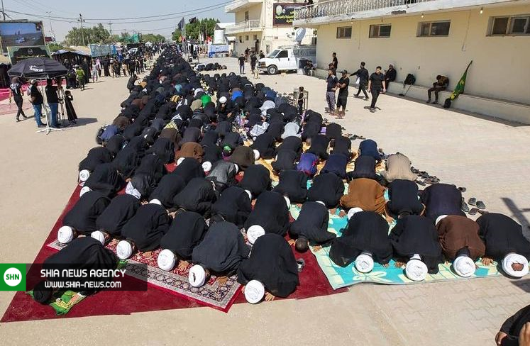 برگزاری طولانی ترین صف نماز جماعت یکپارچه در مسیر یاحسین