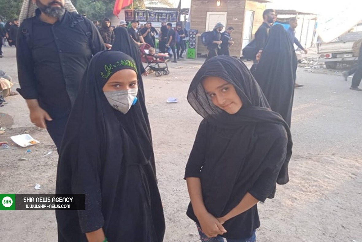 شور کودکان زائر و خادم الحسین(ع) در مراسم اربعین + تصویر