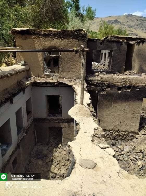 تصاویر/ آتش زدن و تخریب منازل شیعیان افغانستان توسط دژخیمان طالبان