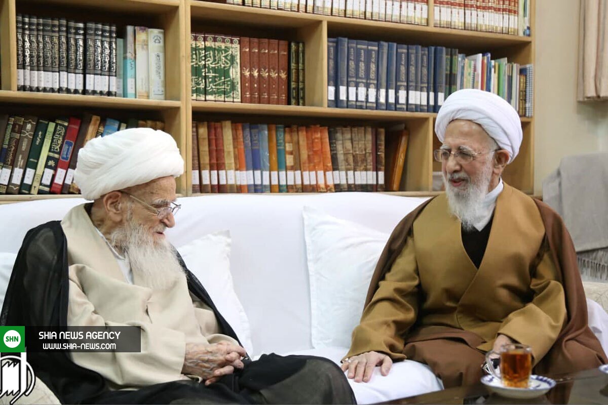 آیت الله جوادی آملی با آیت الله صافی گلپایگانی دیدار کرد آیت الله جوادی آملی با آیت الله صافی گلپایگانی دیدار کرد