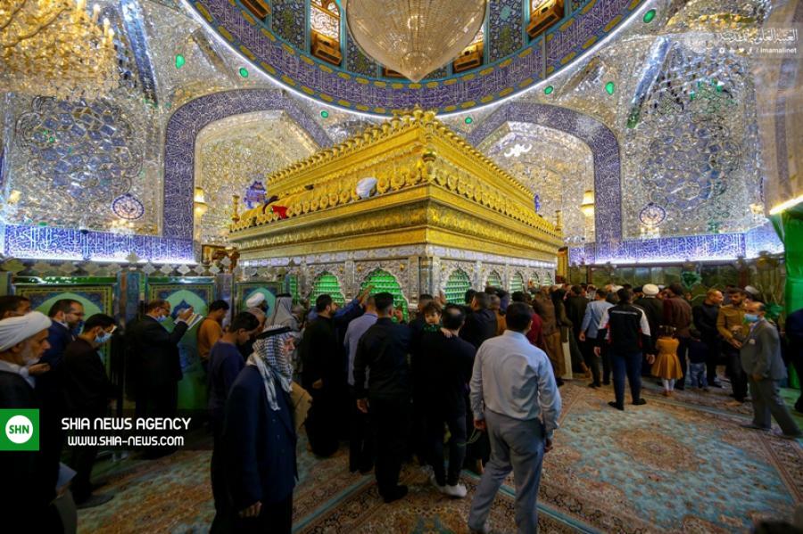 برافراشتن پرچم «الحسن الزکی العسکری» بر فراز آستان مطهر علوی برافراشتن پرچم «الحسن الزکی العسکری» بر فراز آستان مطهر علوی