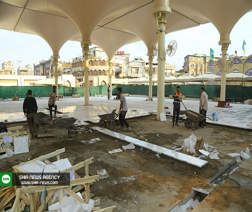 سنگفرش باب المراد حرم امامین جوادین (ع) تعویض شد +عکس سنگفرش باب المراد حرم امامین جوادین (ع) تعویض شد +عکس