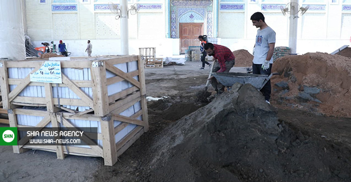 سنگفرش باب المراد حرم امامین جوادین (ع) تعویض شد +عکس سنگفرش باب المراد حرم امامین جوادین (ع) تعویض شد +عکس