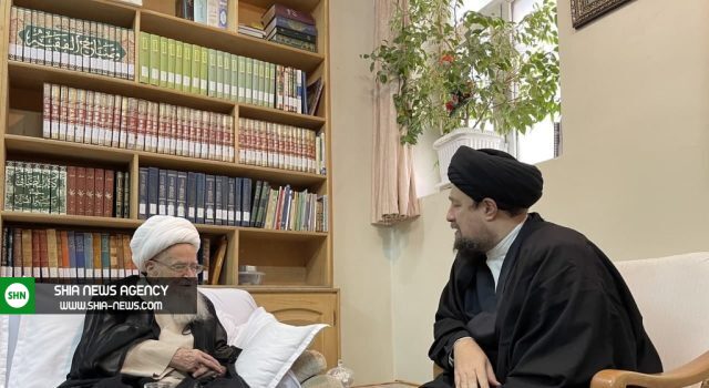 سید حسن خمینی با آیت الله صافی گلپایگانی دیدار کرد + تصاویر سید حسن خمینی با آیت الله صافی گلپایگانی دیدار کرد + تصاویر