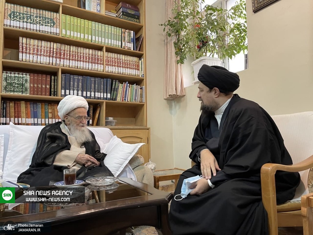 سید حسن خمینی با آیت الله صافی گلپایگانی دیدار کرد + تصاویر سید حسن خمینی با آیت الله صافی گلپایگانی دیدار کرد + تصاویر