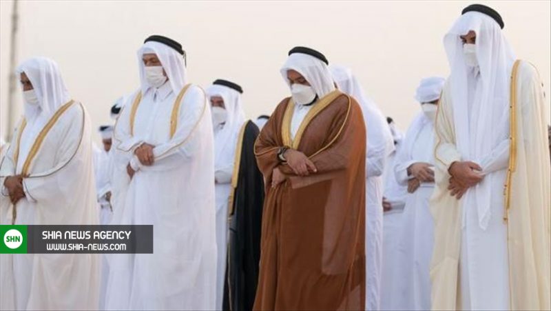 اقامه نماز باران با حضور امیر قطر در دوحه+ تصاویر