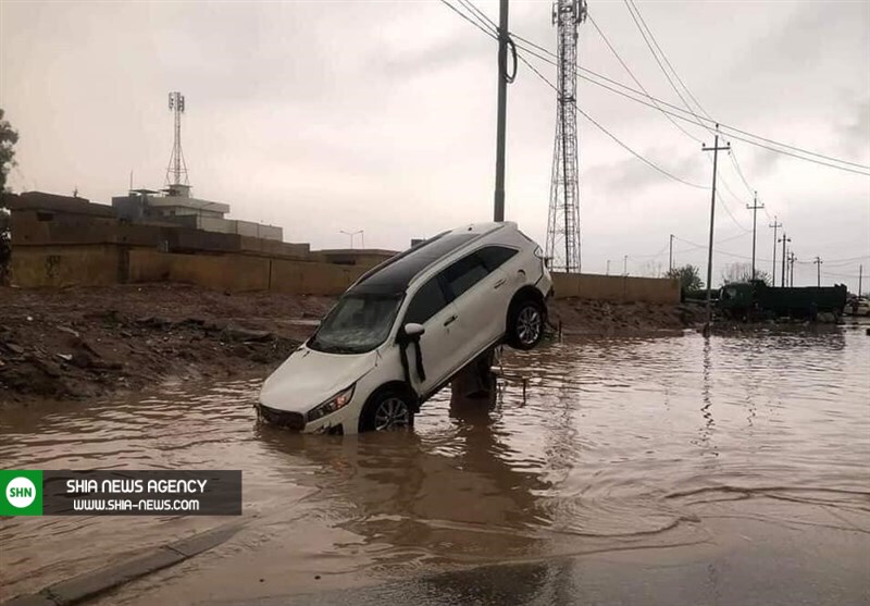 سیل ویرانگر در اربیل عراق+ تصویر