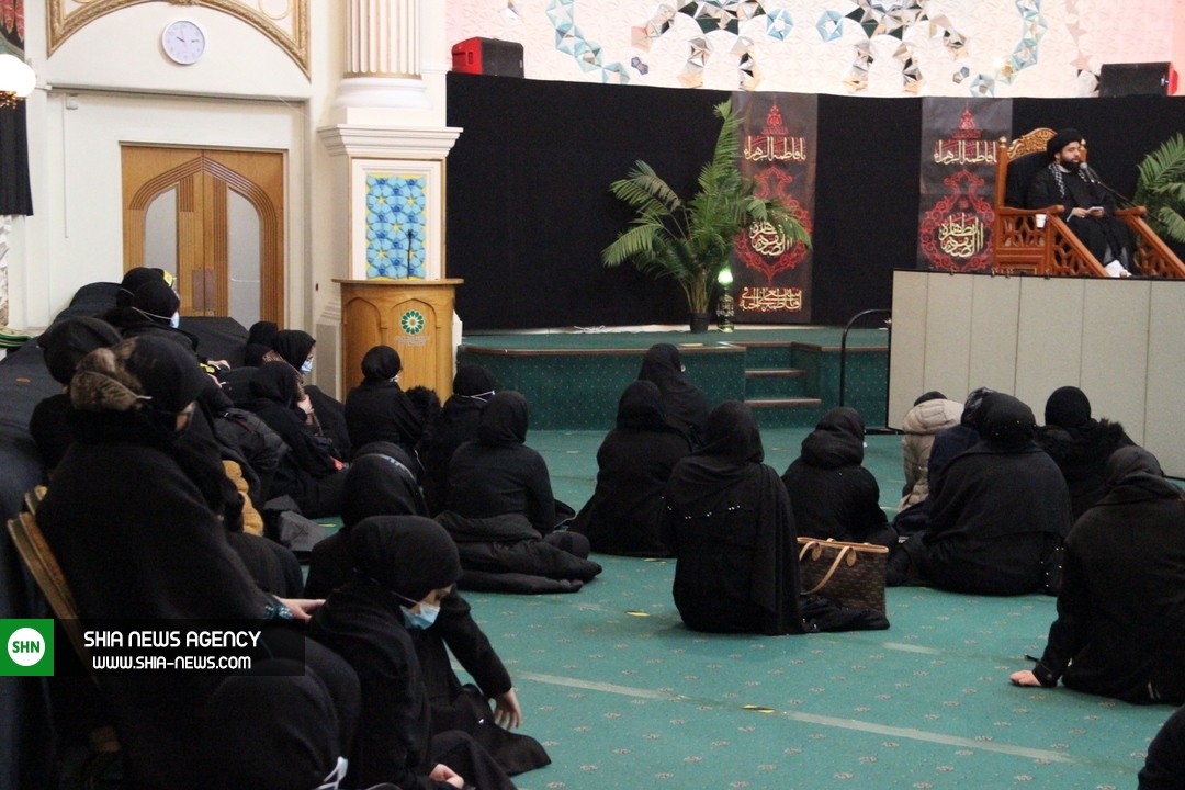 استقبال پرشور جوانان عاشق اهل بیت(ع) از مراسم عزاداری فاطمیه در انگلیس