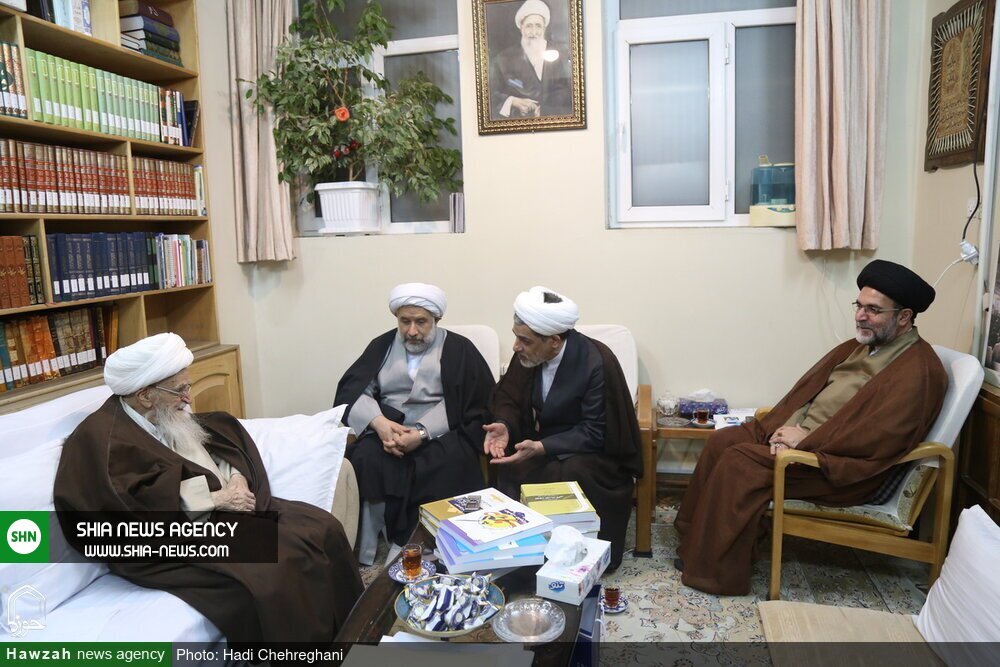 تصاویر / دیدار اعضای همایش علمی بین المللی حضرت حمزه (ع) با آیت الله صافی گلپایگانی تصاویر / دیدار اعضای همایش علمی بین المللی حضرت حمزه (ع) با آیت الله صافی گلپایگانی