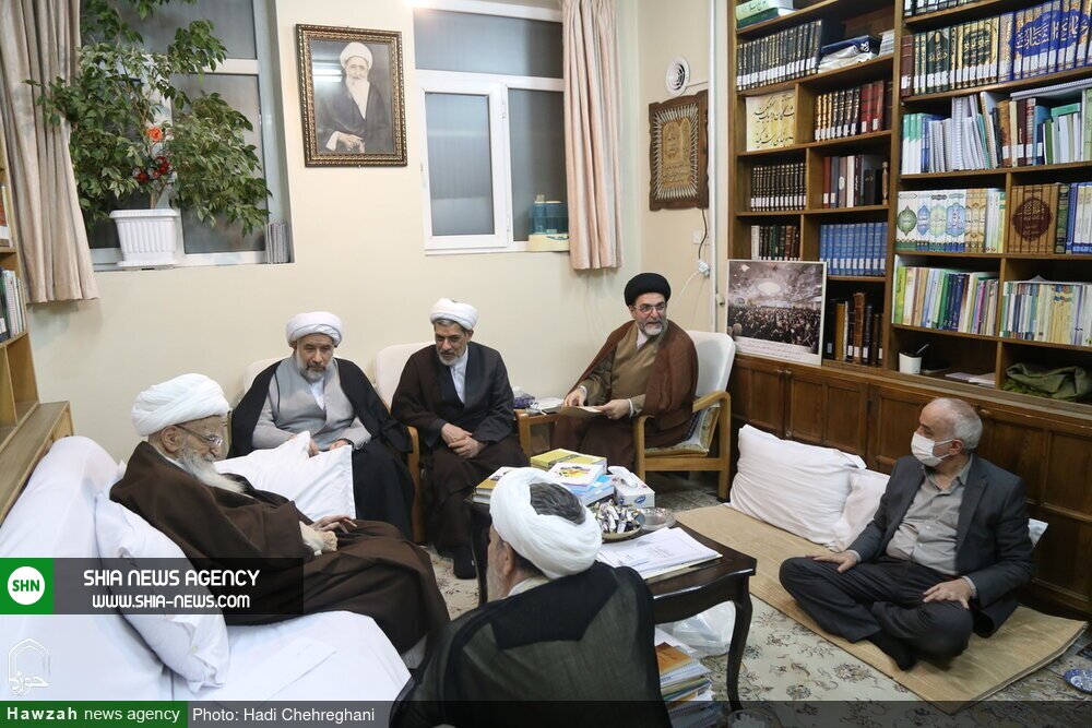 تصاویر / دیدار اعضای همایش علمی بین المللی حضرت حمزه (ع) با آیت الله صافی گلپایگانی تصاویر / دیدار اعضای همایش علمی بین المللی حضرت حمزه (ع) با آیت الله صافی گلپایگانی