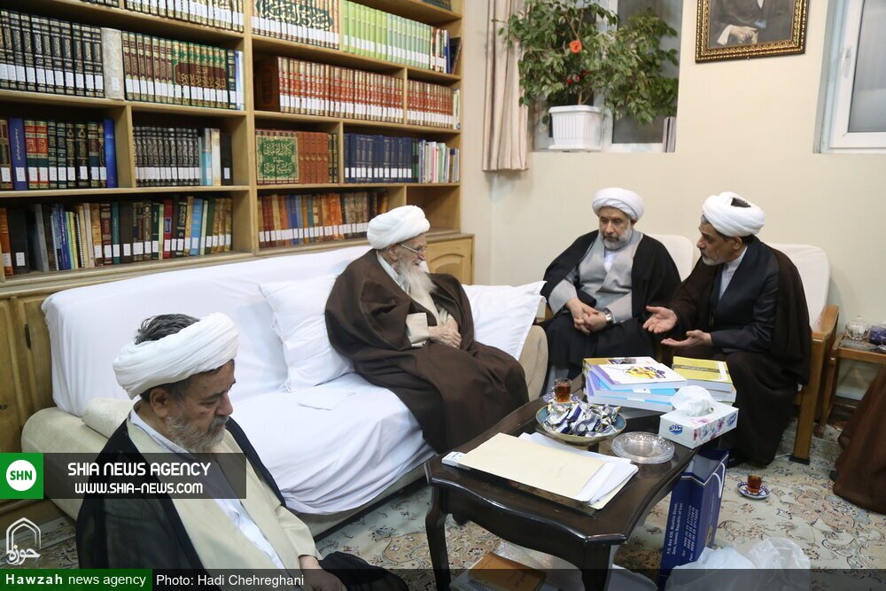 تصاویر / دیدار اعضای همایش علمی بین المللی حضرت حمزه (ع) با آیت الله صافی گلپایگانی تصاویر / دیدار اعضای همایش علمی بین المللی حضرت حمزه (ع) با آیت الله صافی گلپایگانی