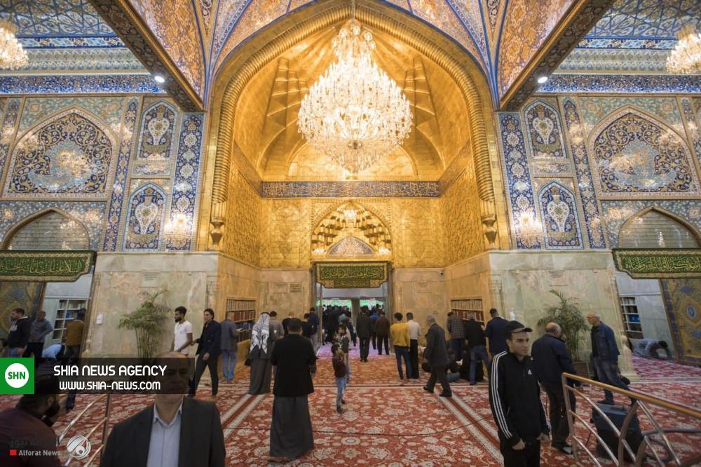 تصاویر زیبا از بارش باران در حرم مطهر امیرالمومنین(ع)