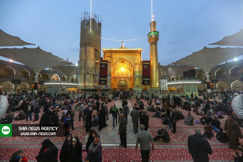 تصاویر زیبا از بارش باران در حرم مطهر امیرالمومنین(ع)