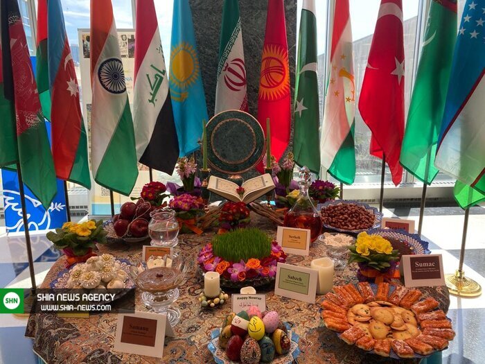 سفره هفت سین ایران در سازمان ملل+ تصویر سفره هفت سین ایران در سازمان ملل+ تصویر