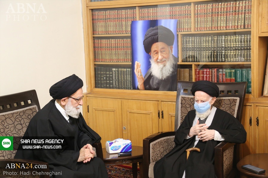 تصاویری از حضور آیت الله شبیری زنجانی در بیت مرحوم آیت الله علوی گرگانی