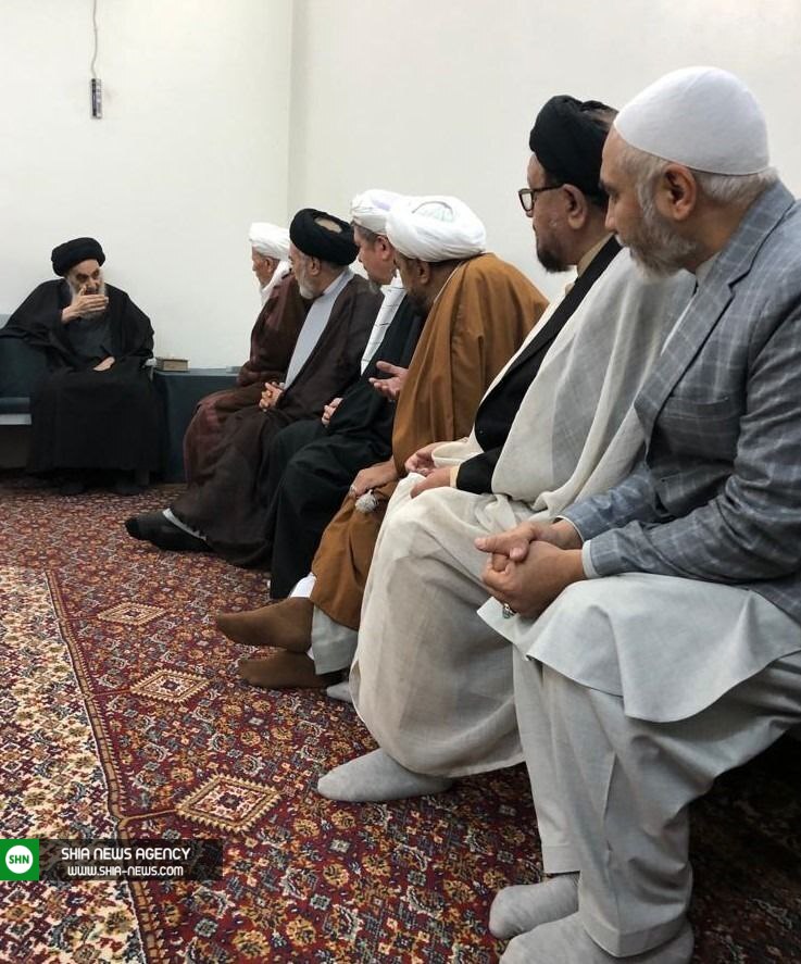 دیدار هیات عالیرتبه شورای علمای شیعه افغانستان با آیتالله سیستانی دیدار هیات عالیرتبه شورای علمای شیعه افغانستان با آیتالله سیستانی